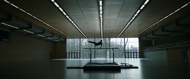 Video Reference: Ceiling, Architecture, Daylighting, Building, Room, Floor, Flooring, Sport venue, Symmetry