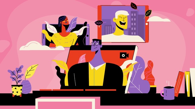 Video Reference: Cartoon, Illustration, Graphic design, Art, Clip art, Line, Font, Graphics, Conversation, Style