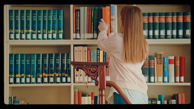 Video Reference: Library, Shelving, Bookcase, Shelf, Public library, Book, Furniture, Publication, Self-help book, Building, Person