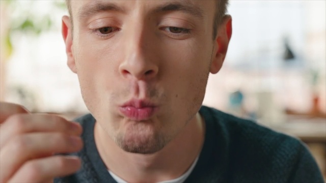 Video Reference: Face, Lip, Nose, Cheek, Chin, Facial expression, Skin, Forehead, Eyebrow, Head, Person