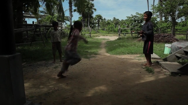 Video Reference: tree, recreation, plant, screenshot, landscape, Person