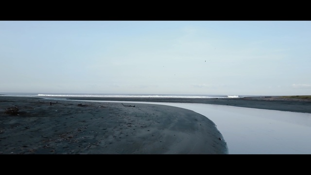 Video Reference: horizon, sky, sea, shore, waterway, coast, coastal and oceanic landforms, ocean, mudflat, beach