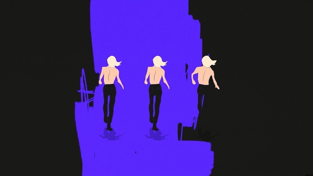 Video Reference: Purple, Violet, Illustration, Animation, Animated cartoon, Art, Performance, Graphic design, Fictional character, Gesture, Person