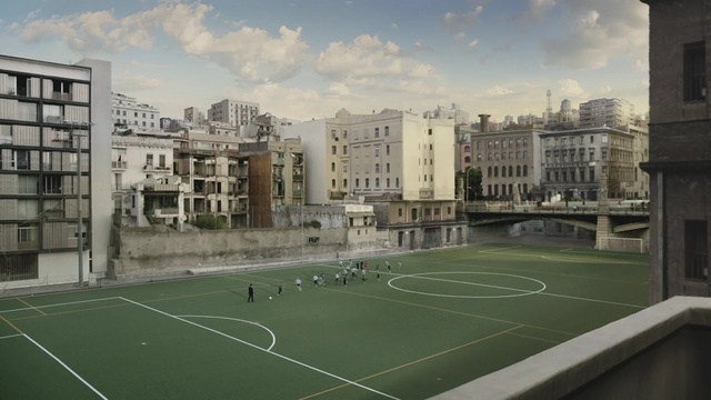 Video Reference: structure, sport venue, urban area, city, sky, residential area, neighbourhood, area, building, metropolitan area