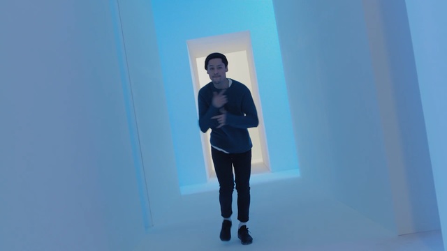 Video Reference: blue, standing, sky, Person