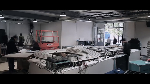 Video Reference: Interior design, Building, Office, Architecture, Room, Design, Table, Furniture, Photography, Machine