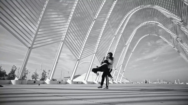 Video Reference: photograph, white, black, black and white, monochrome photography, photography, infrastructure, light, structure, architecture, Person