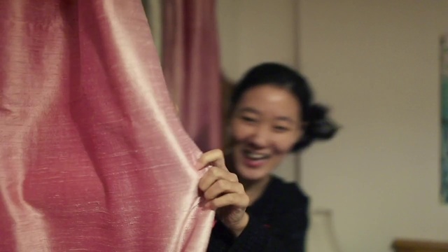 Video Reference: Pink, Shoulder, Hand, Finger, Joint, Arm, Thumb, Textile, Gesture, Curtain, Person