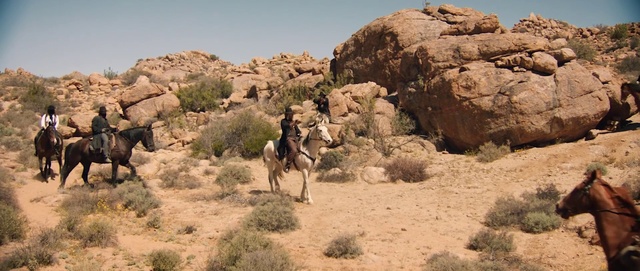 Video Reference: Pack animal, Ecoregion, Landscape, Burro, Rock, Plant community, Geology, Wildlife, Shrubland, Wadi
