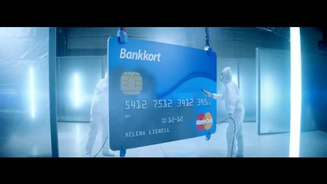 Video Reference: blue, mode of transport, text, display device, advertising, technology, product, display advertising, multimedia, signage, Person