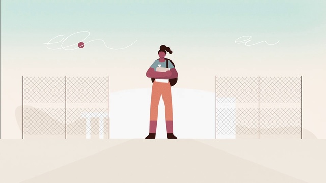 Video Reference: Standing, Pink, Illustration, Line, Graphic design, Joint, Art, Font, Fashion illustration, Logo