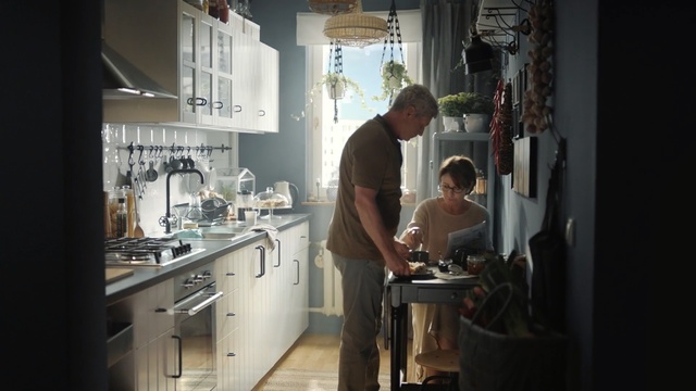 Video Reference: Room, Kitchen, Furniture, House, Interior design, Home, Cook, Building, Person