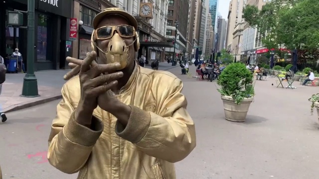 Video Reference: Statue, Glasses, Sculpture, Art, Finger, Hand, Eyewear, Monument, Photography, Street performance