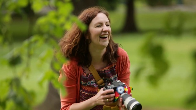 Video Reference: plant, grass, emotion, girl, tree, smile, fun, happiness, Person