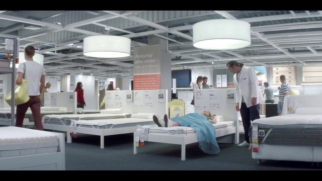 Video Reference: Interior design, Building, Room, Furniture, Design, Ceiling, Bed, Architecture, Table, Mattress