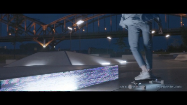 Video Reference: Footwear, Skateboard, Photography, Recreation, Night, Digital compositing, Sport venue