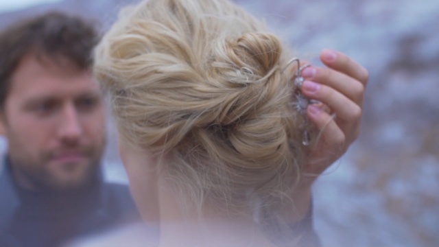 Video Reference: hair, human hair color, hairstyle, forehead, blond, chin, long hair, girl, chignon, hair coloring, Person