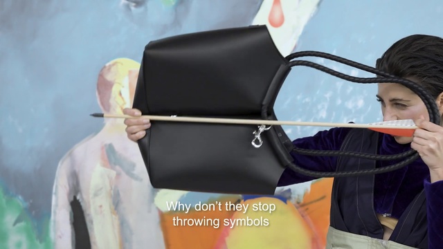Video Reference: Shoulder, Joint, Fashion accessory, Neck, Bag, Ear, Handbag