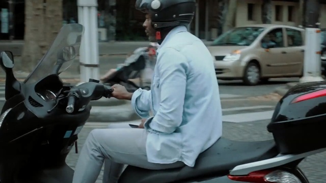 Video Reference: motor vehicle, car, vehicle, scooter, mode of transport, street, automotive exterior, technology