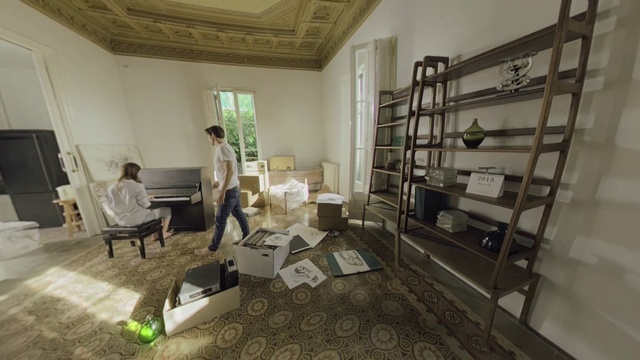 Video Reference: Room, Property, Interior design, Building, Furniture, House, Living room, Floor, Architecture, Loft