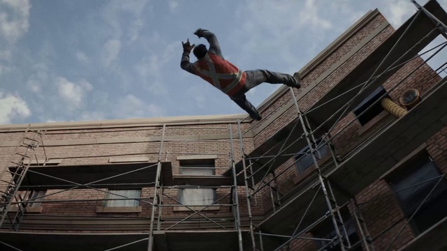 Video Reference: Stunt performer, Roof, Flip (acrobatic), Street stunts, Sky, Freestyle walking, Roofer, Extreme sport, Fictional character