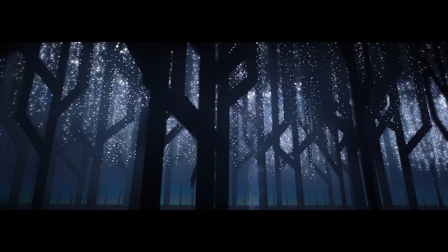 Video Reference: blue, black, darkness, atmosphere, light, tree, water, computer wallpaper, night, forest