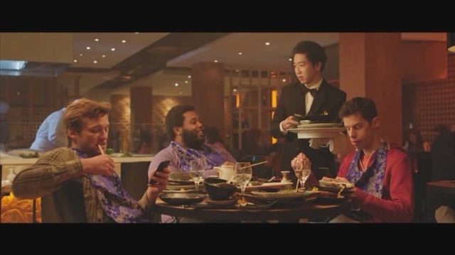 Video Reference: Social group, Restaurant, Conversation, Meal, Fun, Interaction, Sitting, Human, Friendship, Event, Person