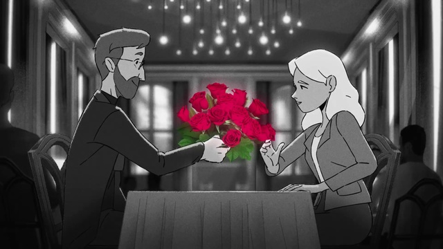 Video Reference: Cartoon, Black-and-white, Monochrome, Animation, Interaction, Photography, Illustration, Plant, Animated cartoon, Conversation