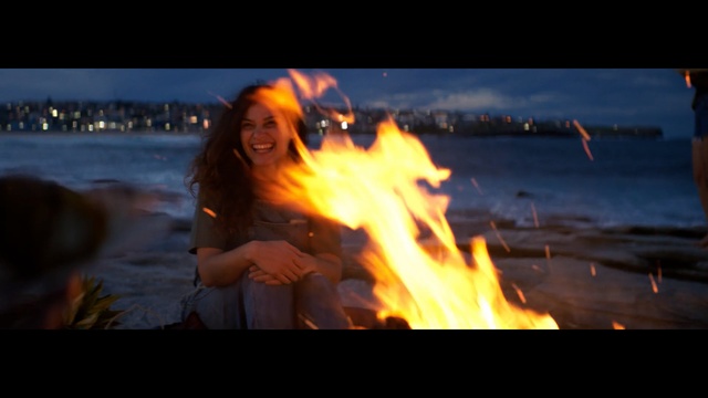Video Reference: campfire, water, fire, fun, heat, flame, night, geological phenomenon, evening, sky, Person