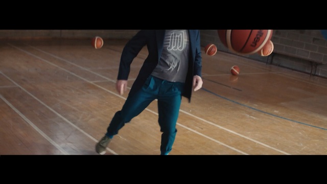 Video Reference: footwear, blue, black, day, player, fun, games, choreography, snapshot, floor, Person
