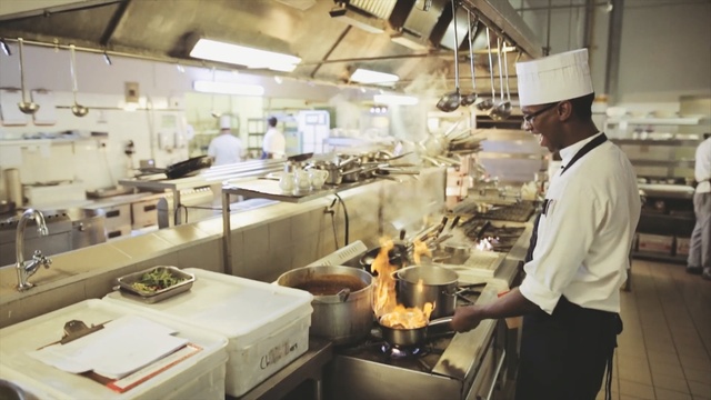 Video Reference: Cook, Chef, Job, Room, Cooking, Chief cook, Factory, Food processing, Toolroom, Machine