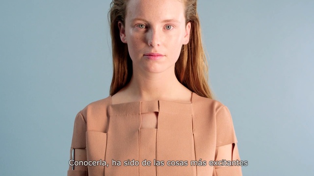 Video Reference: fashion model, beauty, shoulder, fashion, model, neck, girl, long hair, brown hair, fashion design, Person