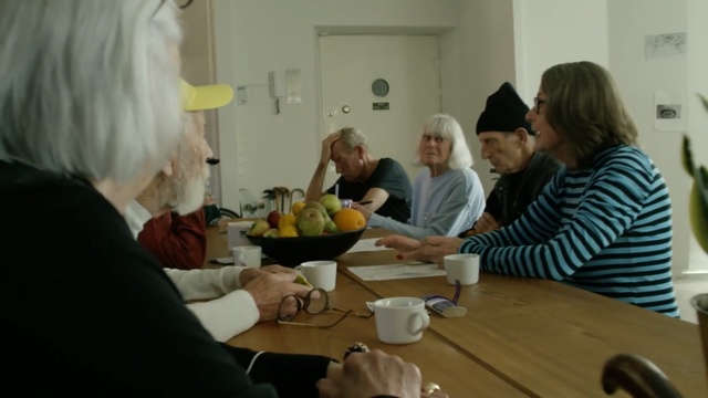 Video Reference: Meal, Conversation, Brunch, Event, Lunch, Supper, Food, Eating, Table, Breakfast, Person