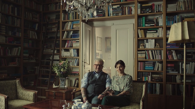 Video Reference: Bookcase, Shelving, Library, Room, Furniture, Collection, Building, Person