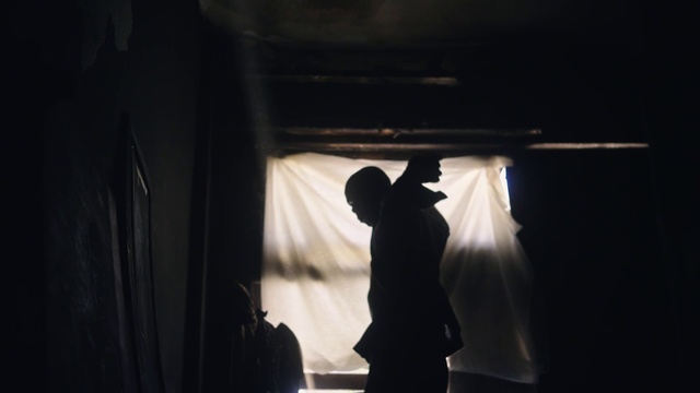 Video Reference: Black, Light, Darkness, Standing, Shadow, Photography, Black-and-white, Silhouette, Room, Backlighting