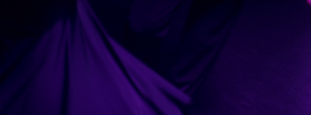 Video Reference: Blue, Violet, Purple, Electric blue, Black, Cobalt blue, Red, Magenta, Lilac, Light, Man, Dark, Laptop, Table, White, Woman, Shirt, Wearing, Large, Computer, Holding, Room, Standing, Curtain, Dance, Blur, Night sky