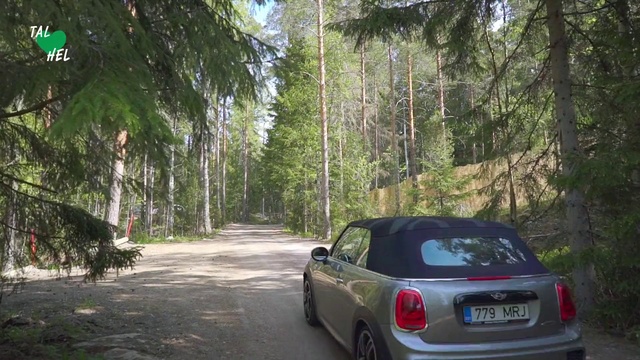 Video Reference: Land vehicle, Vehicle, Car, Mini, Tree, City car, Subcompact car, Mini cooper, Road, Plant