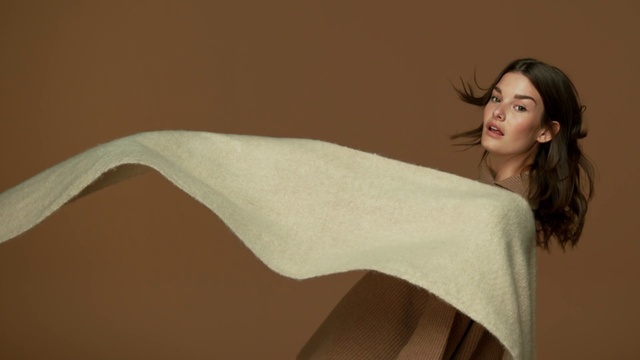 Video Reference: White, Shoulder, Beauty, Skin, Fashion, Long hair, Model, Joint, Dress, Photo shoot