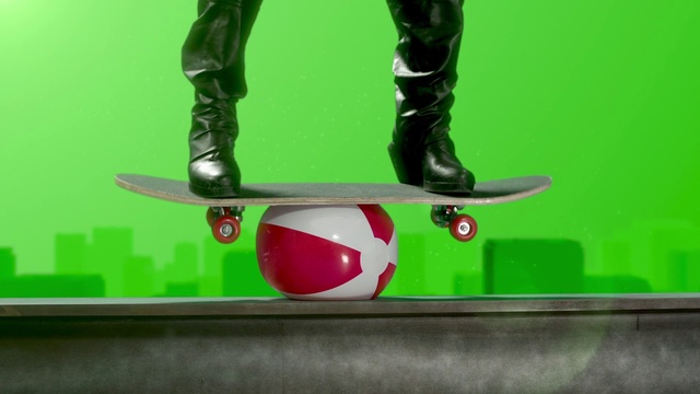 Video Reference: Green, Skateboard, Skateboarding Equipment, Skateboarding, Footwear, Recreation, Shoe, Sports equipment, Skateboarder, Boardsport