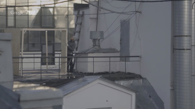 Video Reference: House, Roof, Architecture, Window, Home, Building, Facade, Winter, Black-and-white, Residential area, Person