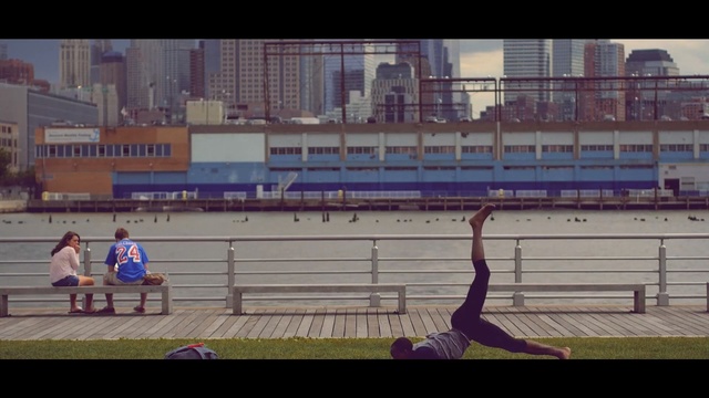 Video Reference: urban area, city, sky, screenshot, metropolitan area, metropolis, water, recreation, building, games, Person