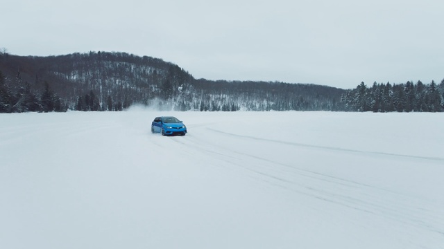 Video Reference: snow, winter, freezing, road, sky, geological phenomenon, ice, tree, automotive exterior, glacial landform