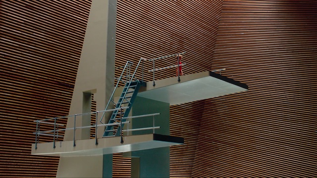 Video Reference: Architecture, Stairs, Line, Design, Material property, Building, Facade, Interior design, Metal, Ceiling