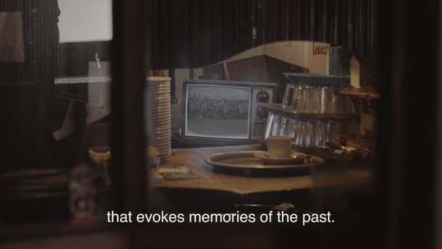 Video Reference: furniture, tourist attraction, interior design, home, darkness, Person