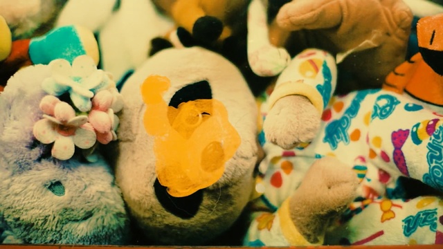 Video Reference: yellow, stuffed toy, toy, plush, fun, textile, material