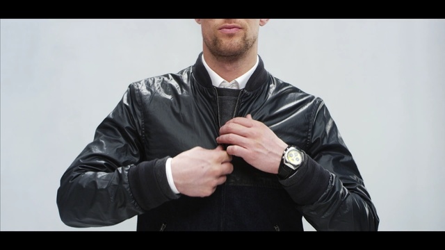 Video Reference: Leather, Jacket, Leather jacket, Arm, Outerwear, Sleeve, Textile, Finger, Hand, Top, Person