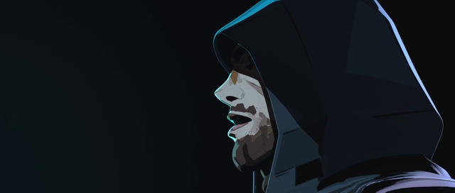 Video Reference: Cartoon, Fictional character, Batman, Illustration, Animation, Graphic design, Art, Darkness, Supervillain