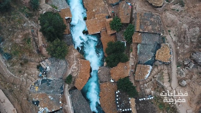Video Reference: water, aerial photography, geology, tree, rock, Person