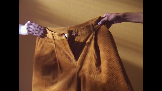 Video Reference: Clothing, Brown, Dress, Shorts, Textile, Leather, Undergarment