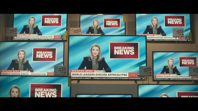 Video Reference: News, Media, Advertising, Television program, Display advertising, Display device, Billboard, Newscaster, Movie, Journalist, Person